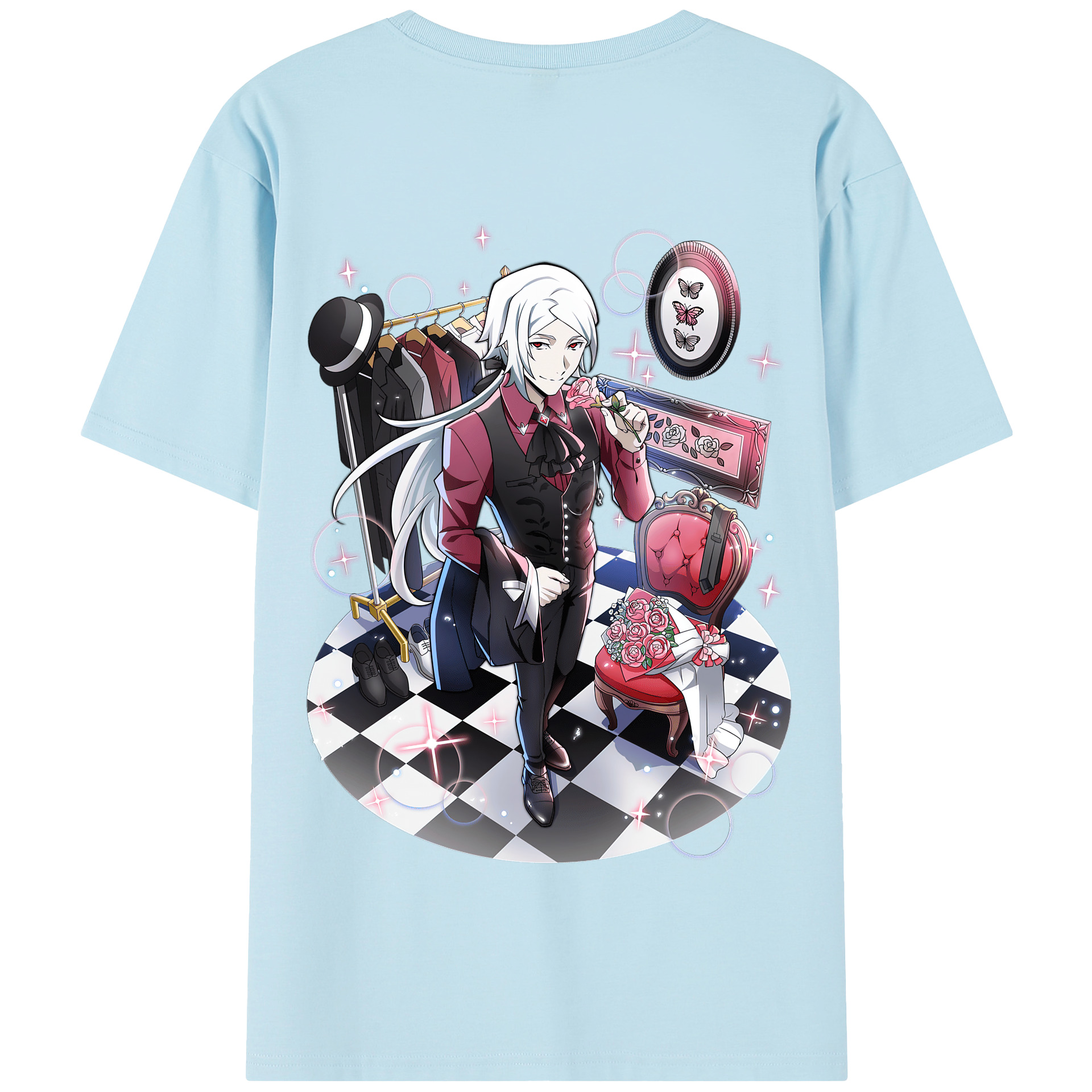 （画像用） 文豪ストレイドッグス Bungo Stray Dogs 綿100％半袖Tシャツ（背面プリント）